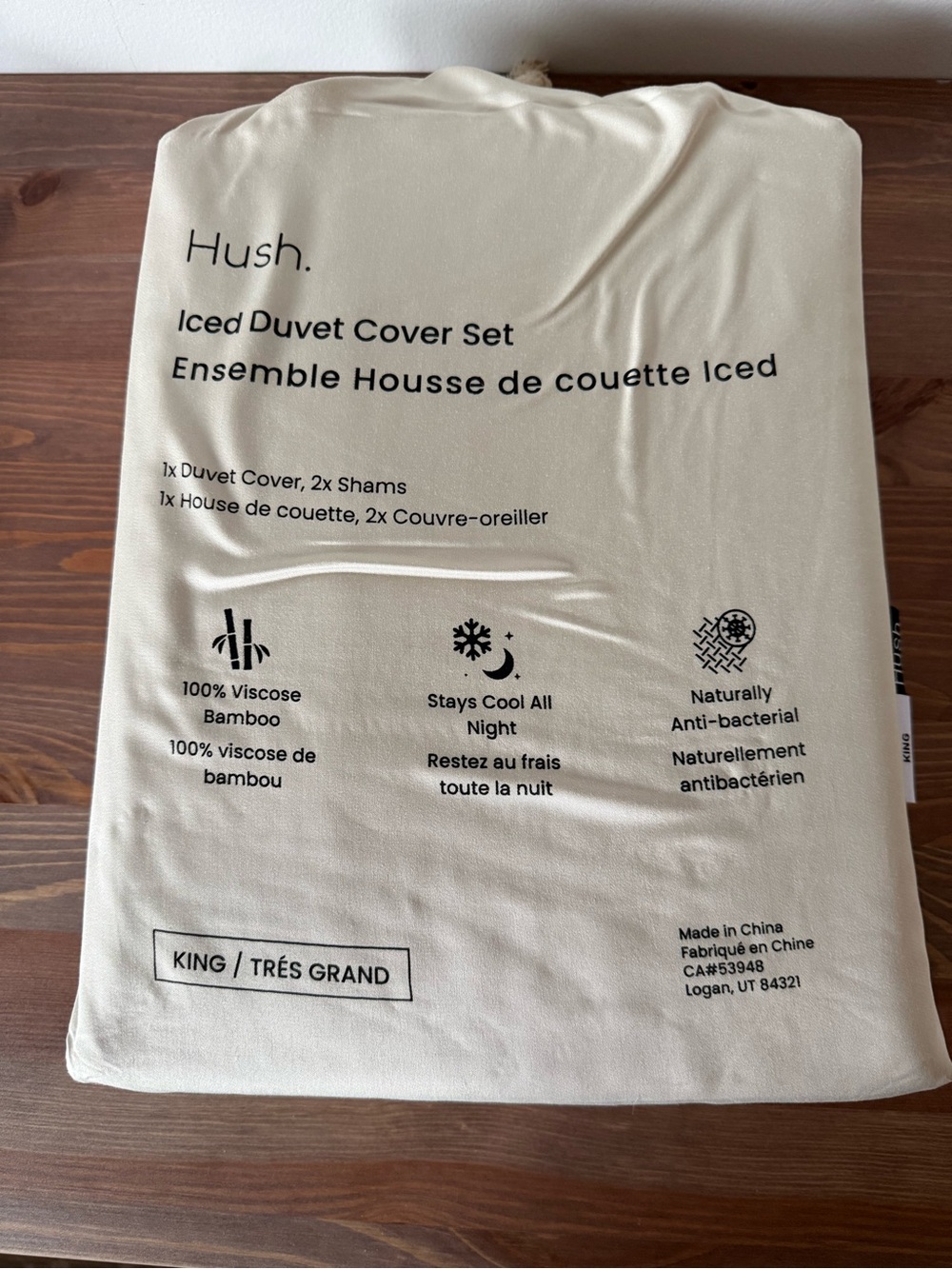 Hush Iced Duvet Cover Set in Cream - King